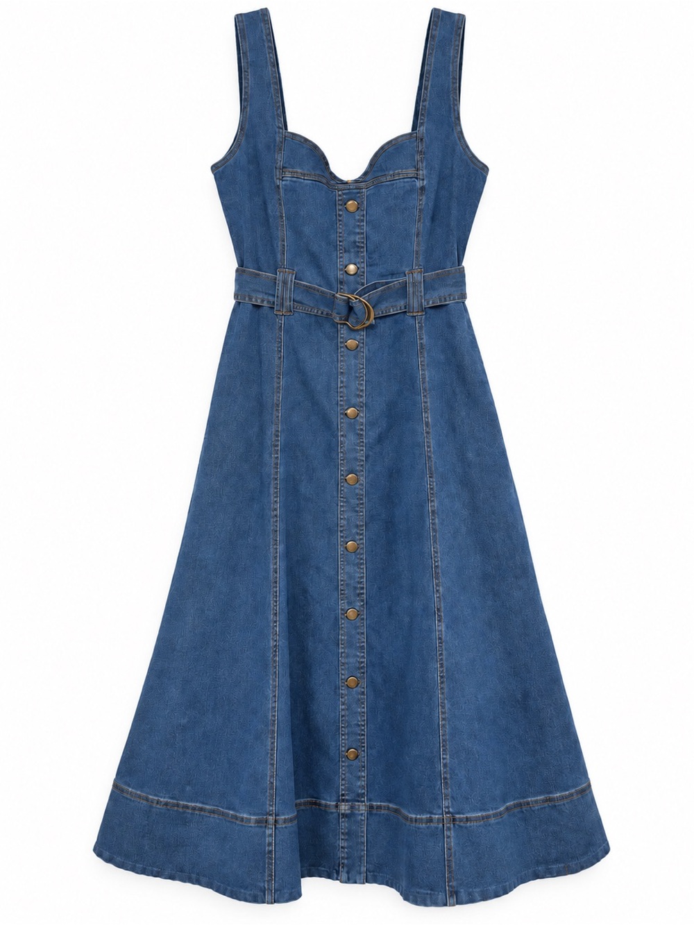 Denim Blue Belted Womens’ Sundress
